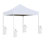 Ab Sab Portable Foldable Pop-up Gazebo Tent Canopy Display-10x10 ft White, Pack of 1