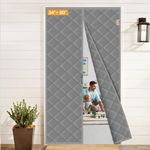 Yotache Magnetic Thermal Insulated Door Curtain Fits Door Size 34 x 80 inch, Door Curtain Size 36" x 82" Weatherproof Oxford Material Door Screen Covers Keep Cold Drafts Out, Gray