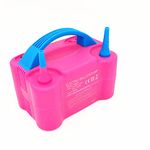 SYGA Balloon Air Pump Electric Inflator Pump with Dual Nozzle Automatic Inflator Blower Portable Pump for Party, Wedding, Birthday, Promotional Activities, Festival, Baby Shower, Prom Decoration-Pink