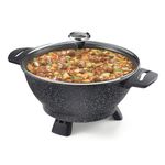 Starfrit The Rock Electric Multi Pot - 4.5L - Rock.Tec Non-Stick - Tempered Glass Lid - Variable Temperature Control