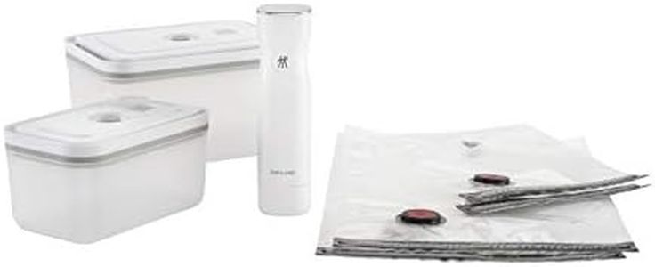Zwilling J. A. Henckels 36807-007 Fresh & Save Vacuum Sealer Starter 7-Piece Set, Includes Plastic Container, M/L, Vacuum Pump, Storage