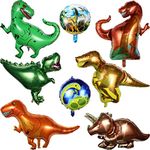 Party Propz Dinosaur Foil Balloons-Huge 8 Pcs|Jungle Theme Decoration Items For Kids|Dinosaur Party Decorations For Boys Girls|Dinosaur Theme Birthday Decoration Kids|Animal Foil Balloon,Multicolor