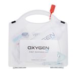 Oxygen Pro Oximeter and Oxygen Cylinder - First Response Medical Kit with Oxygen Tank Pro 35 Litres with Mask, Oxygen Monitor Finger Adults, Heart Rate Monitor for Sats Monitoring with Record Sheet