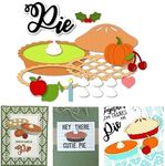 Thanksgiving Pie Cream Fruit Pumpkin Mistletoe Metal Cutting Dies DIY Scrapbooking Stencil Embossing Template Cardmaking Greetings Card Celebrate Craft Art Decoration
