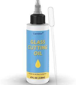 Glass Cutting Oil with Precision Application Top, Suitable for an Array of Glass Cutter and Glass Cutting Tools, 4 oz Premium Glass Cutting Oil for Glass Cutters/Tiles/Mirrors/Mosaic - by Camdios