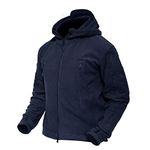 MAGCOMSEN Fleece Jackets for Men Hoodies for Men Tactical Jacket Winter Jacket Winter Coats for Men Sherpa Jacket Polar Fleece Jacket Navy