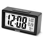 Sharp Alarm Clock with Indoor Tempe