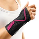 FREETOO Wrist Support S-shaped support for Arthritis, Adjustable Day Night Carpal Tunnel Wrist Splint for Men Women RSI, Sprain, Fracture Wrist Brace （Rose Red-Large-Right）