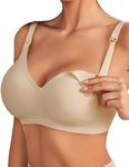 Avidlove Nursing Bras for Breastfeeding Maternity Bra Push Up Seamless Ultra Comfort Maternity Bra Pregnancy Bralette Underwear Khaki M