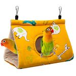 RANYPET Winter Warm Bird Nest House - Hanging Hammock Velvet Shed Hut Cage Plush Fluffy Birds Hideaway Sleeping Bed Fuzzy for Parrot Parakeet Cockatiels Budgies Lovebird African Grey