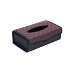 Amazon Brand - Solimo Tissue Box, Black & Red