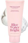 The Face Shop Rice Water Bright Foaming Facial Cleanser with Ceramide, Gentle Face Wash for Hydrating & Moisturizing, Vegan Face Cleanser, Makeup Remover, Korean Skin Care for All Skin Types, 300ml