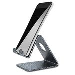 ELV Desktop Cell Phone Stand Tablet Stand, Advanced 4mm Thickness Aluminum Stand Holder for Mobile Phone and Tablet (Up to 10.1 inch) - Antique Silver