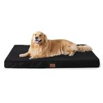 Bedsure Extra Large Dog Bed Washable - XXL Giant Dog Beds for Large Dogs and Human, Big Orthopedic Pillow with Removable Plush Sherpa Cover, Black, 137x111.5x10cm