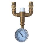 Speakman STW-370 Safe-T-Zone Thermostatic Mixing Valve for Emergency Eyewashes, Rough Brass