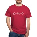 CafePress Happy Mountain Biking Dark T Shirt Men's Traditional Fit Dark Casual Tshirt Cardinal