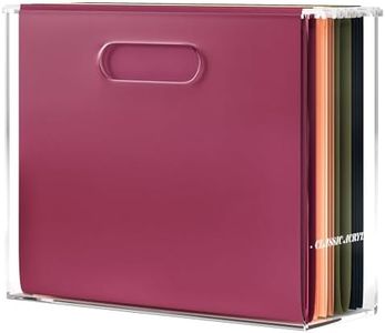 CLASSIC ACRYLIC File Organizer for Desk - This Acrylic Storage Box is great for Office Organization - Its Modern Acrylic Magazine Holder makes a Great Gift for Home/Work Space