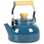 Mr. Coffee 137422.01 Stainless Steel Whistling Tea Kettle, Steel, Blue