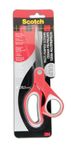 Scotch Scissors, 8" Multi-Purpose Scissors, Stainless Steel, 1 Pair, Red