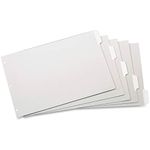 TOPS Cardinal 11x17 Write'n Erase Tab Divider, 5-Tab, White, (84270CB) (6)