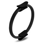 GOCART WITH G LOGO Yoga Circle Exercise Pilates Ring with Full Body Toning Fitness for Stretching, Relaxation (Black)