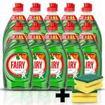 Fairy Liquid (10 x 320ml) Original With 2 Dish Sponges