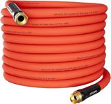 SPECILITE 3/4" Hot/Cold Garden Water Hose 50 ft, -50℉-190℉,Flexible & Lightweight With 3/4" Brass Fittings for Yard, Outdoor, Farm, Red