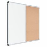 Scholar Art® Iris 2-in-1 Combination Board (Magnetic White Marker Board + Cork Notice Pin-up Board) for Home, Office & School | 3x5 Feet (90x150 cm)