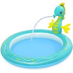 Bestway Seahorse Sprinkler Paddling Pool Kids Swimming Pool, Inflatable Pool, Outdoor Garden Pool, Ages 6+