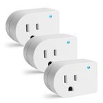 Single Surge Protector Plug, Grounded Outlet Wall Tap Adapter with Indicator Light, 1 Outlet,245J/125V, ETL, White, 3Pack