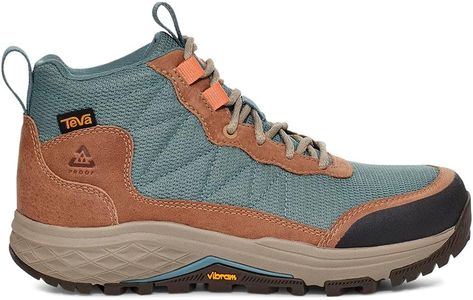 Teva Women's Ridgeview Mid RP Hiking Boot, Tan/Trooper, 7 US
