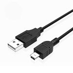 USB to Mini USB Charger Cable for PS3 Controller - Charging Cable Data Transfer Cable Compatible with Sony Playstation PS3/PS3 Slim SixAxis Controller, GoPro Hero 3, Hero 4 USB Cable