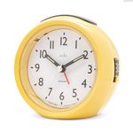 Acctim Grace Non-Ticking Sweep Analogue Bedroom Alarm Clock Honey