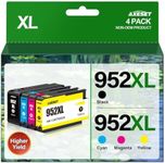 AXESET 952XL Ink Cartridges Combo Pack for HP 952 XL Ink Cartridges HP952XL Replacement for HP Officejet Pro 7740 Ink Cartridges Work for HP 7740 8710 8720 8210 Printers (Black,Cyan,Magenta,Yellow)