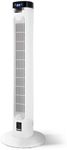 KEPLIN Cooling 36-inch Tall Tower Fan with Remote Control | 3 Speed Settings & 3 Mode Settings | LED Display & Touch Panel Controls | Quiet & Powerful Modern Design Oscillating Standing Fan (White)