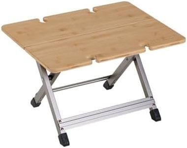 OZtrail Bamboo Beach Table, 60 kg Weight Capacity