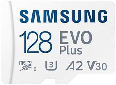 SAMSUNG EVO Plus 128GB w/SD Adaptor Micro SDXC, Up-to 130MB/s, Expanded Storage for Gaming Devices, Android Tablets and Smart Phones, Memory Card