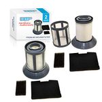 HQRP Filter Set 2-pack Compatible with Bissel Easy-Vac Compact 40N8 35F3 59G4, CleanView Pet Cylinder 36T1 Bagless Canister Vacuum Cleaner