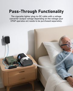 EASYLONGER ES400 AIR CPAP Battery Pack 40000mAh – Portable 12V/24V Power for Camping, Compatible with ResMed AirMini/AirSense, Philips DreamStation