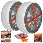 AutoSock Commercial Vehicle Snow Socks for Tires, AL74 - Car Sock Tire Traction Device for Snow, Ultimate Chain Alternative for Buses and Trucks, Pack of 2