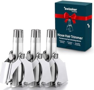Swissklip Nose & Ear Hair Trimmer - Stainless Steel, Easy to Use, Keep Neat & Clean - Men & Women's Nose & Ear Hair Remover