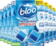 Bloo New Toilet Blocks, Pack of 14, Toilet Limescale Remover Cistern Block, Toilet Cleaner Block with Cleaning and Foaming Action, Toilet Fresheners - Original Blue