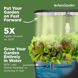 AeroGarden Bounty Basic Indoor Garden, Black – Hydroponic Grow System