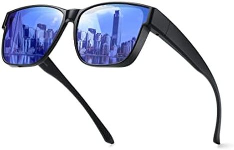 TIGA VINTA Polarized Fit Over Glasses Sunglasses for Women UV Protection Trendy Oval Wrap Around Goggles Shades Eyewear