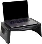 Mind Reader Lap Desk/Laptop Stand, Bed Tray, Folding Legs, Portable, Dorm, Plastic, 18.75" L x 11.25" W x 7.25" H, Black