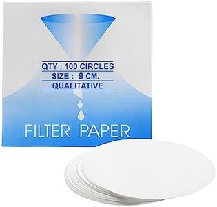 Eisco Labs Premium Qualitative Filter Paper, 9cm Dia., Medium Speed (85 GSM), 10μ (10 Micron) Pore Size - Pack of 100