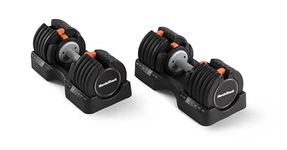 NordicTrack 25 kg Select-a-weight Dumbbell Pair, Black