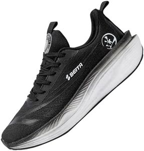 Beita Walking Shoes for Men Training Road Running Shoes Fashion Sneakers Anti Slip, Black, 8.5