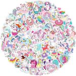 Unicorn Stickers, 100 Pcs Waterproof Vinyl Stickers for Water Bottles Stickers Pack for Kids Cute Stickers for School Students Laptop Kids Friendly