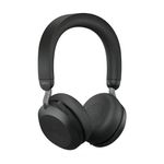 Jabra Evolve2 75 Wireless PC Headset with 8-Microphone Technology - Dual Foam Stereo Headphones with adjustable Advanced Active Noise Cancellation, USB-C Bluetooth Adapter and UC Compatibility - Black